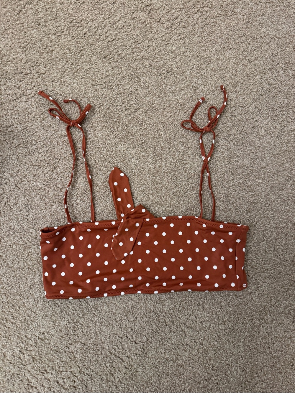 PacSun Rust Polka Dot Bikini Top